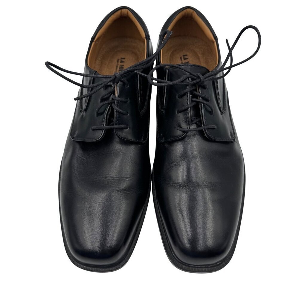 La Milano Black Lace-Up Dress Shoes Mens Size 12